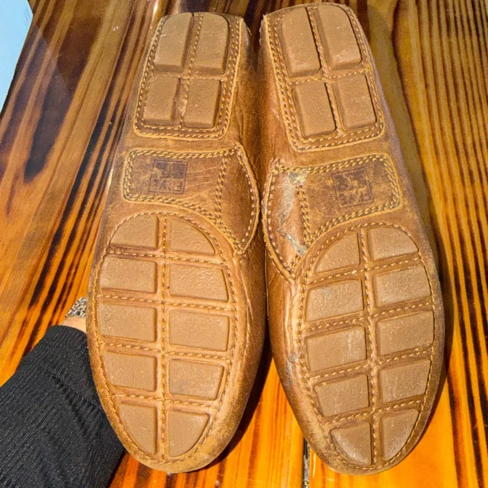 Frye Brown Leather Moccasin Flats - Picture 4 of 4